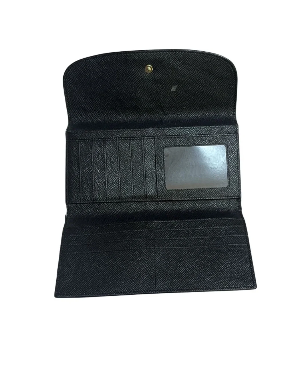Black Pebbled Leather Coach Wallet